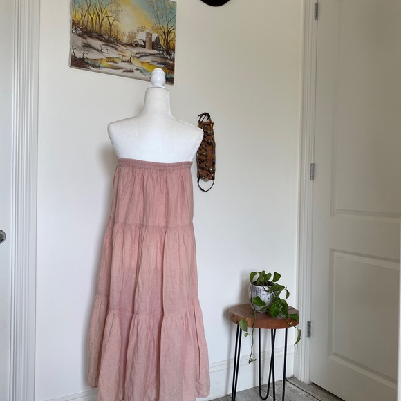 Maxi skirt 100% cotton. In gently used condition peach color - Picture 4 of 5